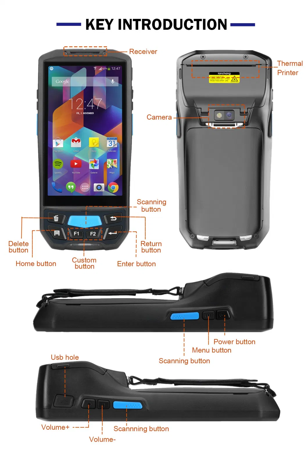 Price Negotiable Tariff Code Hand Held Terminal Healthcare Mobile Devices